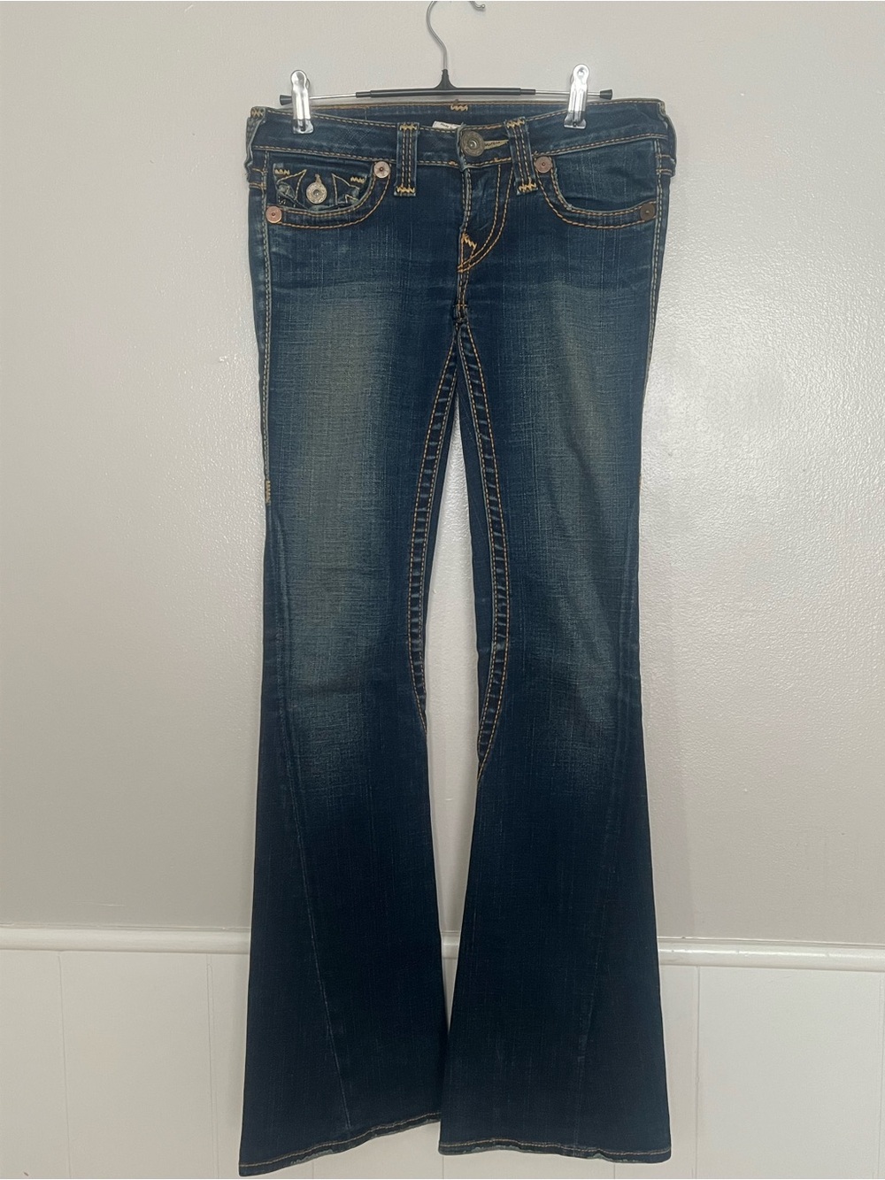 Vintage True Religion Ultra Low Rise Flare leg